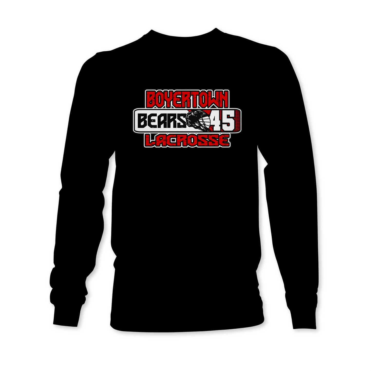 Boyertown Bears Lacrosse Player Number LS T-Shirt