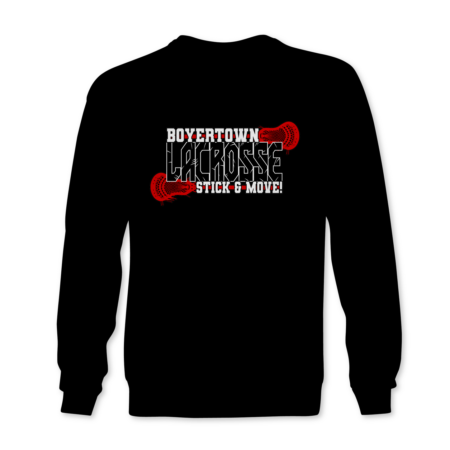 LACROSSE STICK AND MOVE CREWNECK SWEATSHIRT