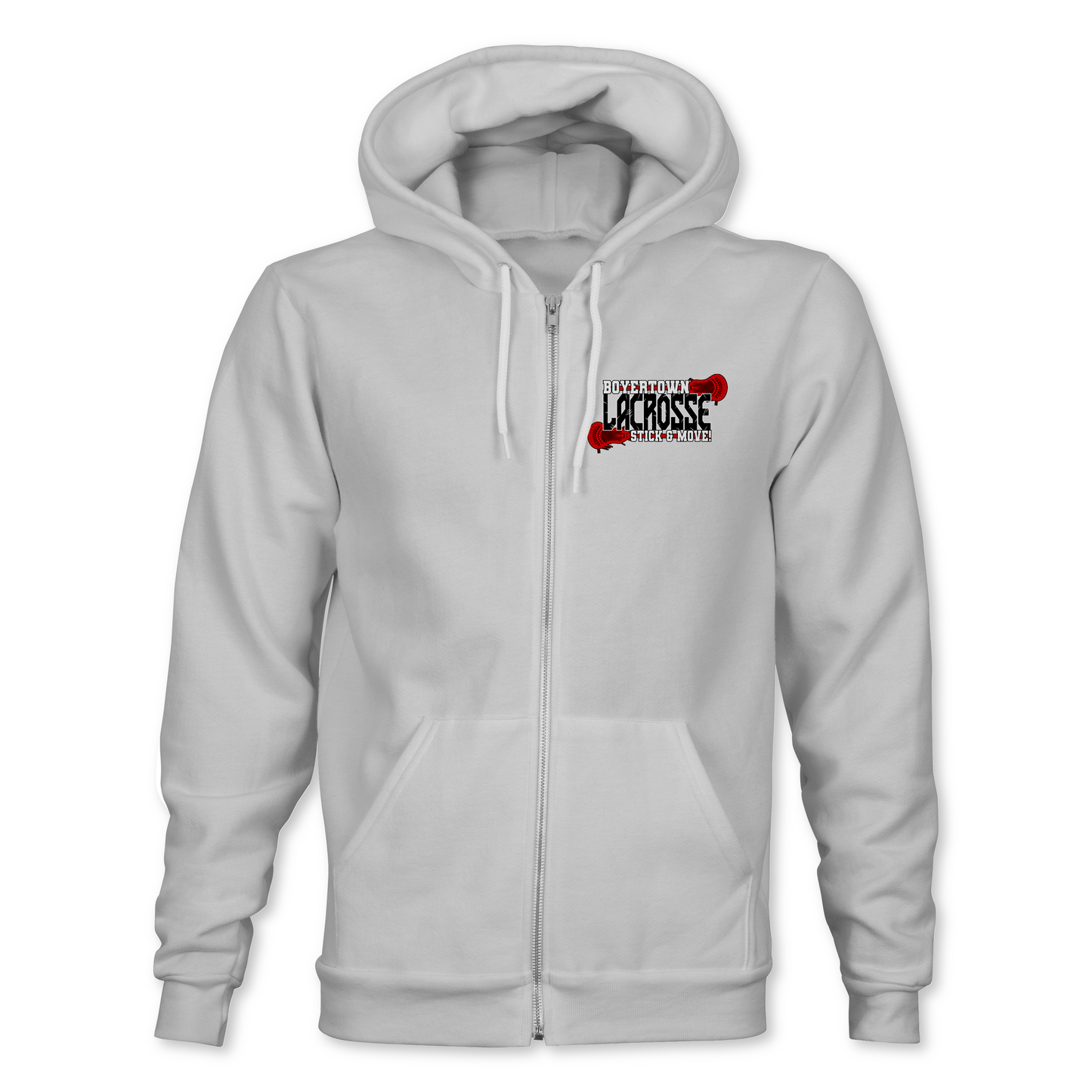 LACROSSE STICK AND MOVE ZIP HOODIE