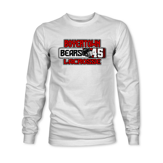 Boyertown Bears Lacrosse Player Number LS T-Shirt