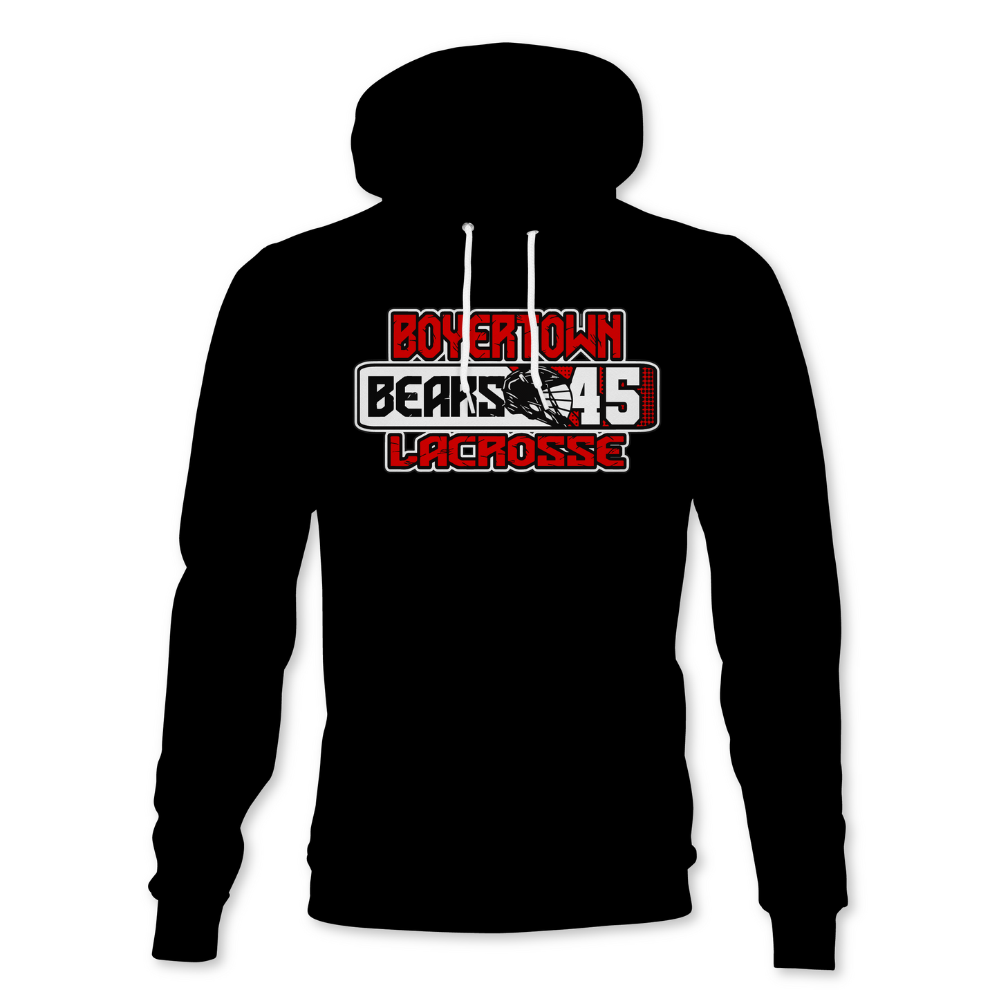 Boyertown Lacrosse Player Number Hoodie