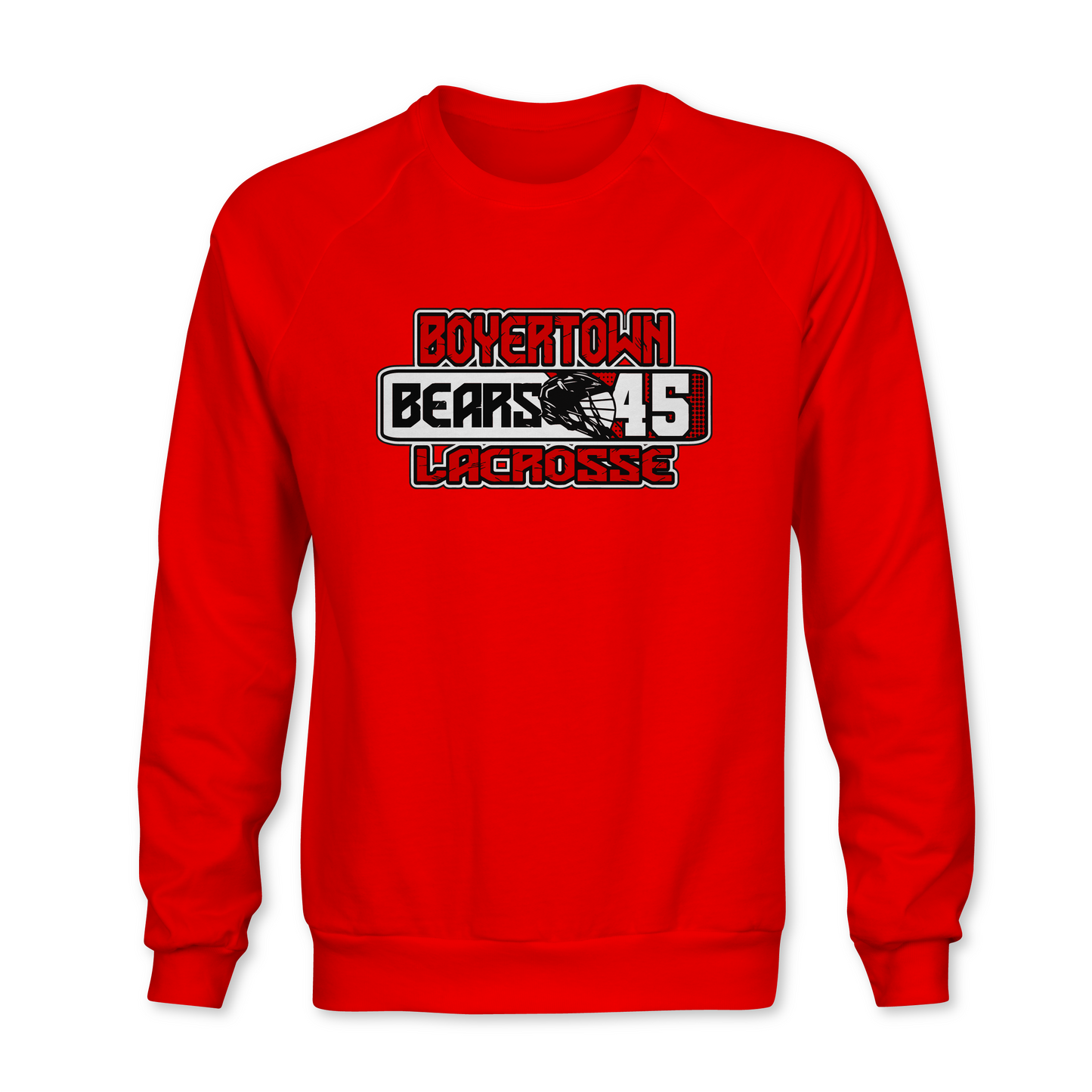 Boyertown Bears Lacrosse Player Number Sweatshirt